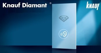 Звукоізоляційний гіпсокартон Knauf Diamant (Titan) 1,2 м.*2м.*12,5 мм (2,4 кв. м./ лист)  10821 фото